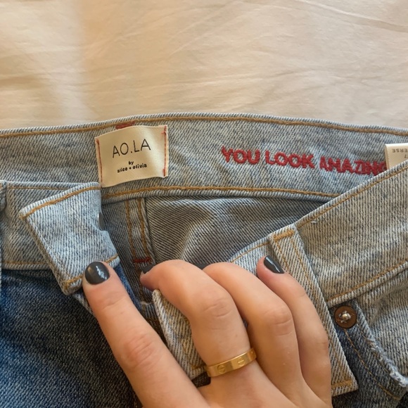 Alice and Olivia two colored jeans